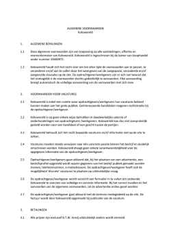 ALGEMENE VOORWAARDEN Kokswereld 1