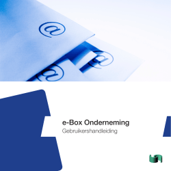 e-Box Onderneming - De portaalsite van de sociale zekerheid