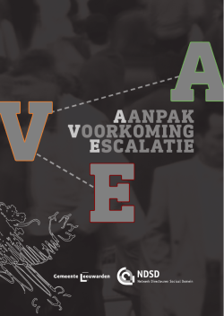 AANPAK VOORKOMING ESCALATIE - Vereniging van Nederlandse