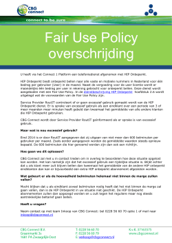 Fair Use Policy overschrijding