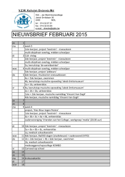 NIEUWSBRIEF FEBRUARI 2015 - Sint
