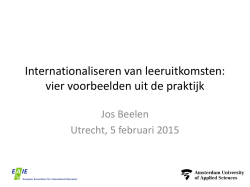 Internationaliseren van leeruitkomsten: vier voorbeelden