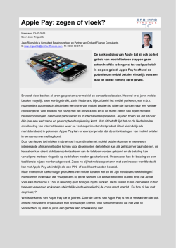 Apple Pay: zegen of vloek?