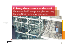 Privacy Governance onderzoek Volwassenheid van