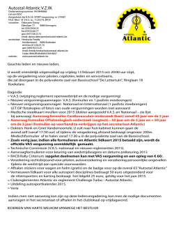 Ledenvergadering Autostal Atlantic 2015