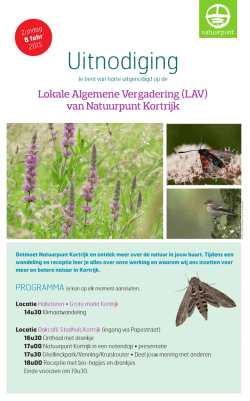 Uitnodiging - Natuurpunt