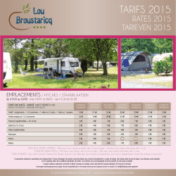 TARIFS 2015 - Camping Lou Broustaricq