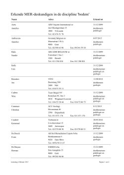 Erkende MER-deskundigen in de discipline `bodem`