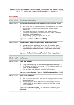 INFOSESSIE DUURZAME AANKOPEN