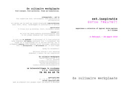 dutch treats?? - Culinaire Werkplaats