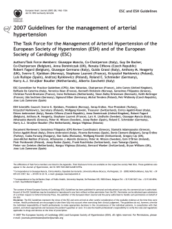 2007 Guidelines for the Management of Arterial