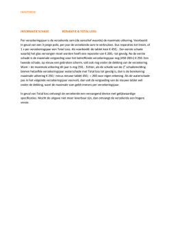 INFORMATIE SCHADE REPARATIE