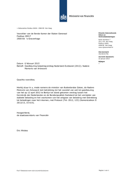 "Goedkeuring belastingverdrag Nederland