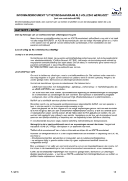 Informatiedocument uitkeringsaanvraag als volledig werkloze