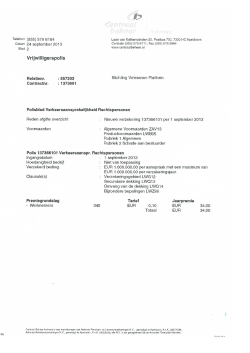 Polis Verkeersaansprakelijkheid Rechtspersonen VP 20131003
