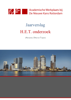 Jaarverslag H.E.T. onderzoek - AW-DNK