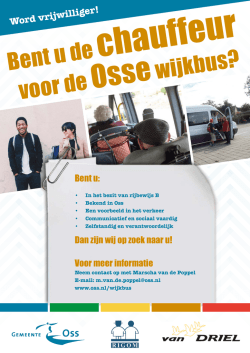 Word vrijwilliger! - Wijkraad Oss-Zuid