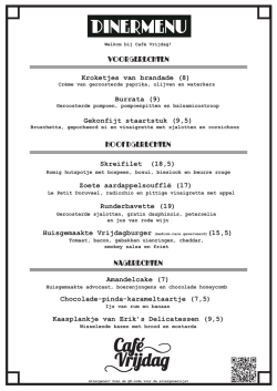DINERMENU - Caf&eacute; Vrijdag