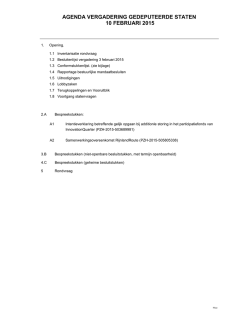 GS agenda 10 februari 2015 - Provincie Zuid