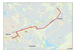 Kaart omleiding fietsers N223 - Provincie Zuid