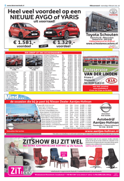 Heel veel voordeel op een NIEUWE AYGO of YARIS uit voorraad!