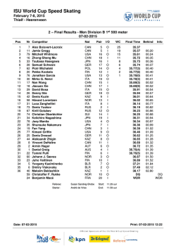 ISU World Cup Speed Skating