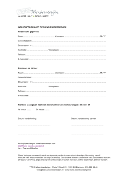 Inschrijfformulier - TWINS Woonboerderijen