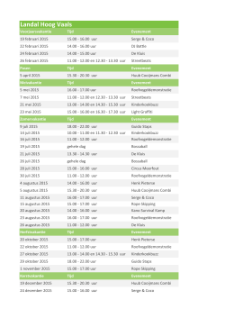 Bekijk de evenementen op Landal Hoog Vaals