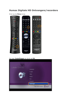 Humax Digitale HD Ontvangers/recorders