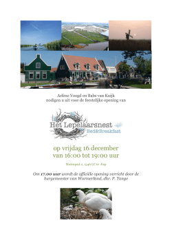 op vrijdag 16 december van 16:00 tot 19:00 uur