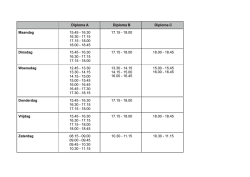 Diploma A Diploma B Diploma C Maandag 15.45