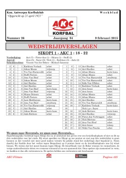 Flitsen nummer 26 - Antwerpse Korfbal Club