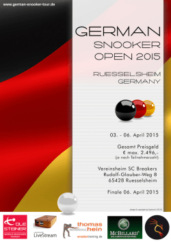 Page 1 www.germansnookertour.de GEIQMAN SNOOKIEIQ @DEN