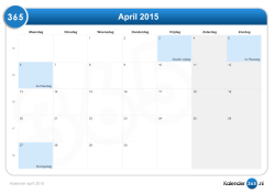 Kalender april 2015
