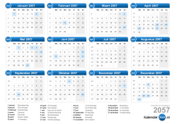 Kalender 2057 & Feestdagen 2057