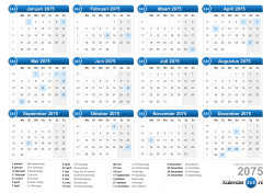 Kalender 2075 & Feestdagen 2075