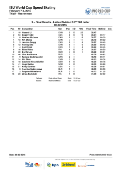 ISU World Cup Speed Skating