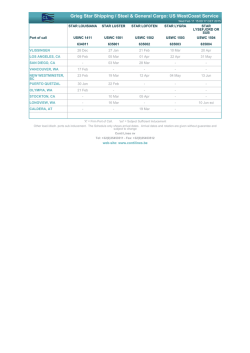 Grieg Star Shipping / Steel & General Cargo: US WestCoast Service