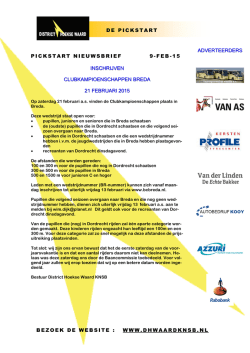 INSCHRIJVEN CLUBKAMPIOENSCHAPPEN BREDA 21