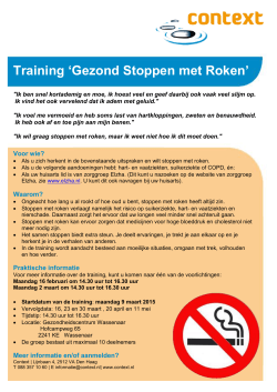 Flyer Stoppen met Roken Wassenaar 2015