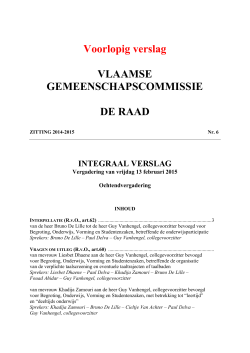 Integraal verslag - De Raad van de Vlaamse
