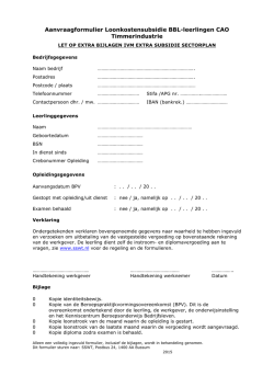 Loonkostensubsidie BBL-leerlingen