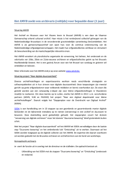 Het AMVB zoekt een archivaris (voltijds) voor bepaalde duur (1 jaar)
