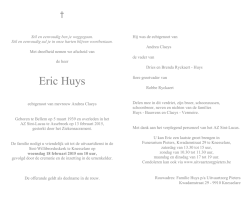 Huys Eric - Uitvaartzorg Pieters