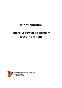 Initiatiefnotitie Iedere vrouw in Rotterdam leeft in