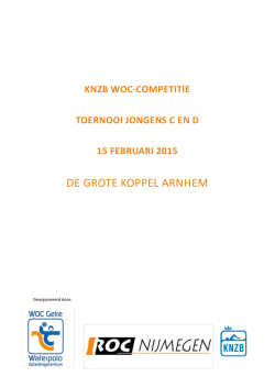 het programmaboekje - Waterpolo Opleidingscentrum