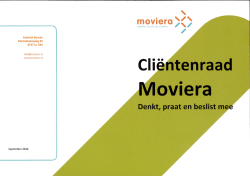 Cliëntenraad Moviera denkt, praat en beslist mee