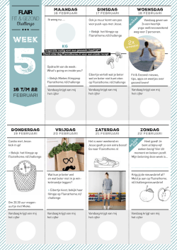 De kalender van week 5 kan je hier downloaden.