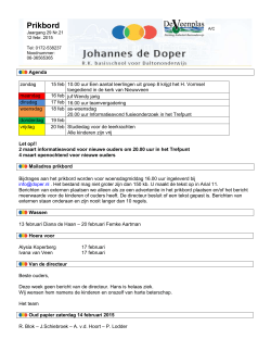 Prikbord - RKBS Johannes de Doper
