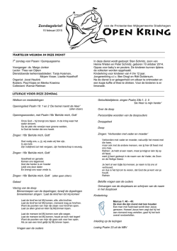 Lees de zondagsbrief
